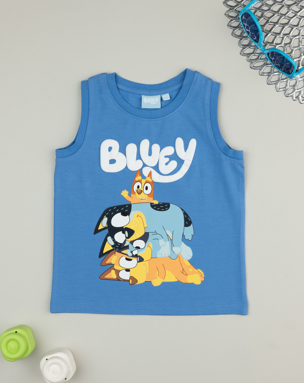 βρεφική αμάνικη μπλούζα μπλε bluey για αγόρι