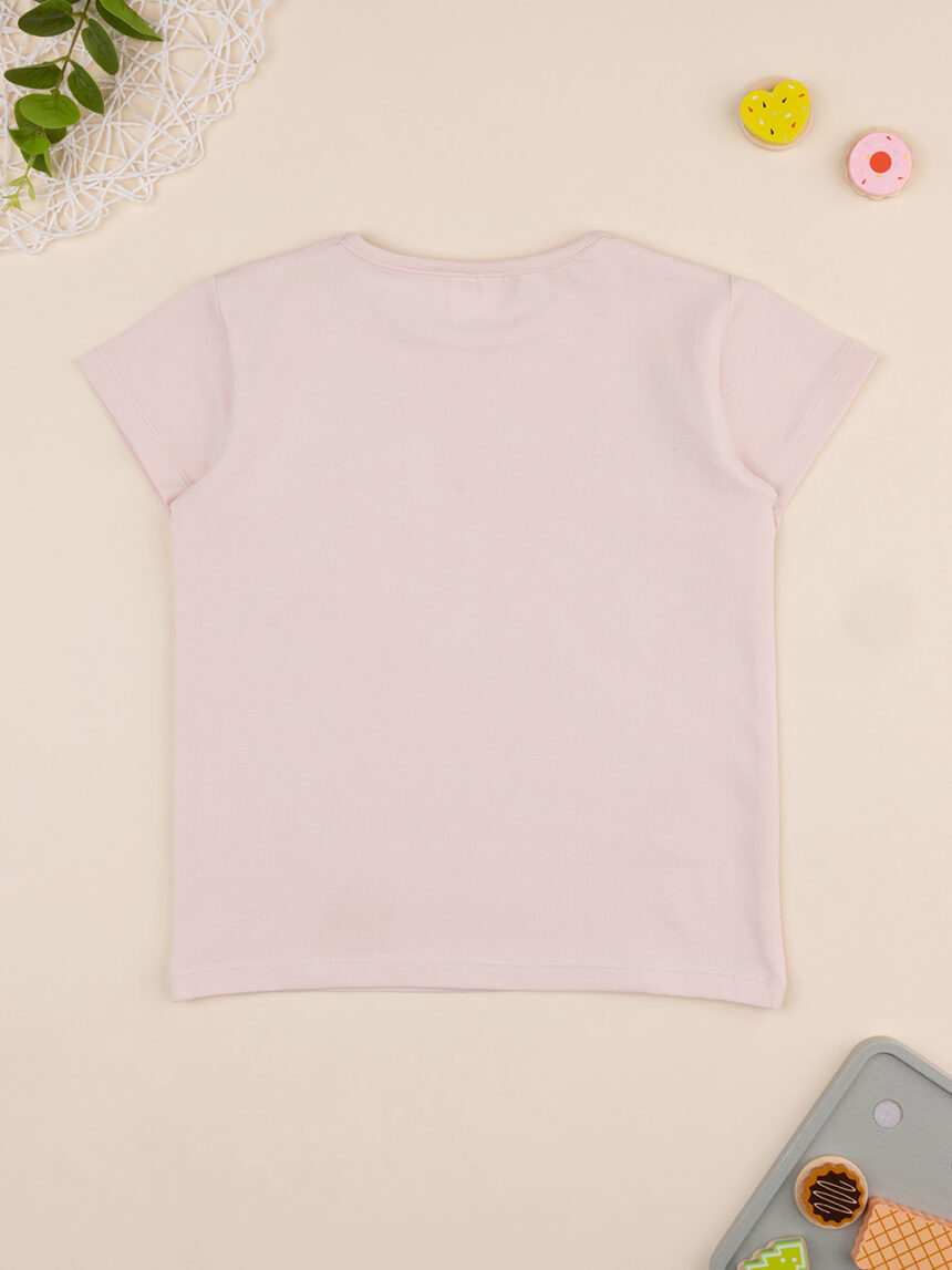 παιδικό t-shirt ροζ με καρδούλα για κορίτσι - Prénatal