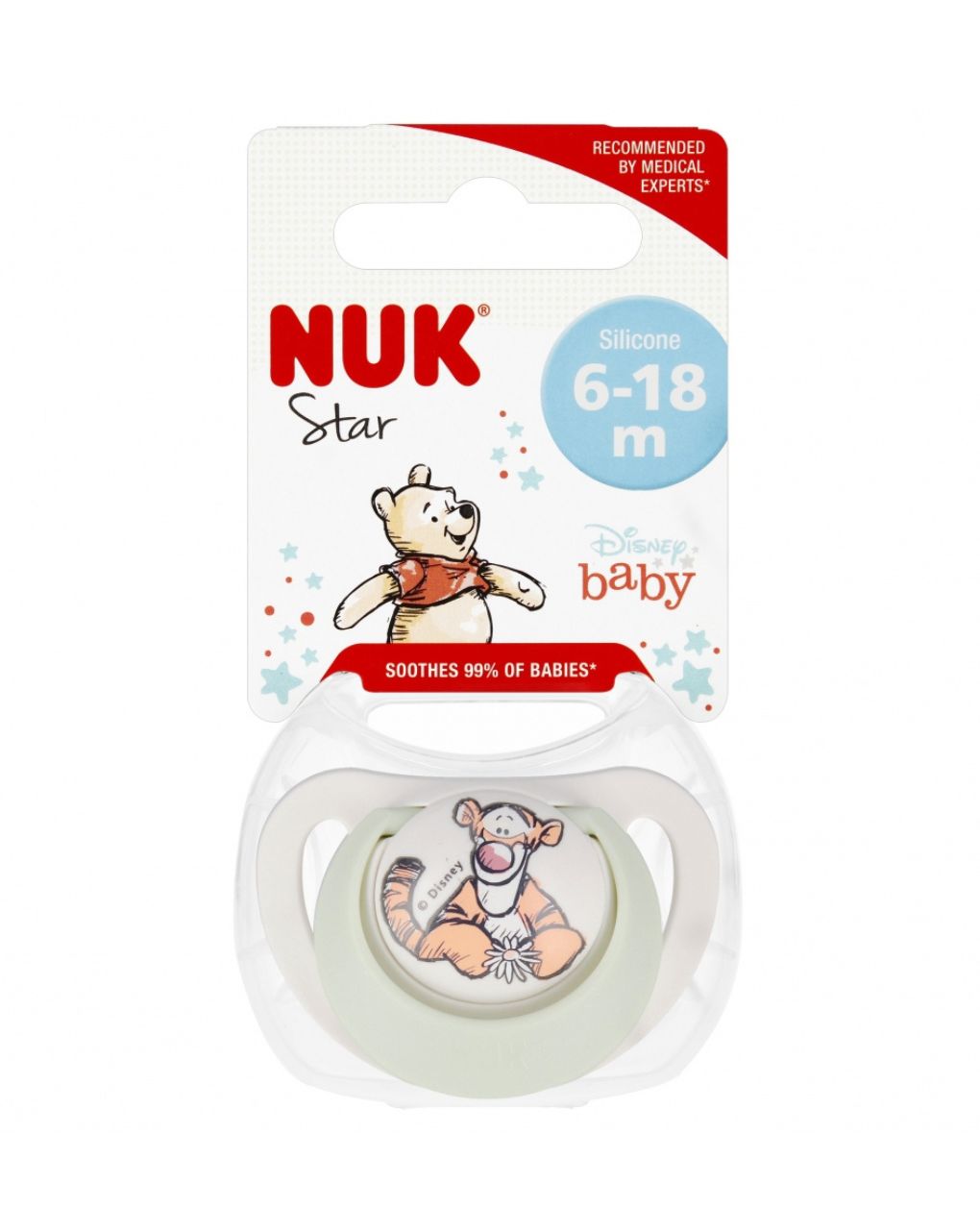 Nuk disney winnie the pooh πιπίλα σιλικόνης 6-18m (2 σχέδια) 10736939 - Nuk