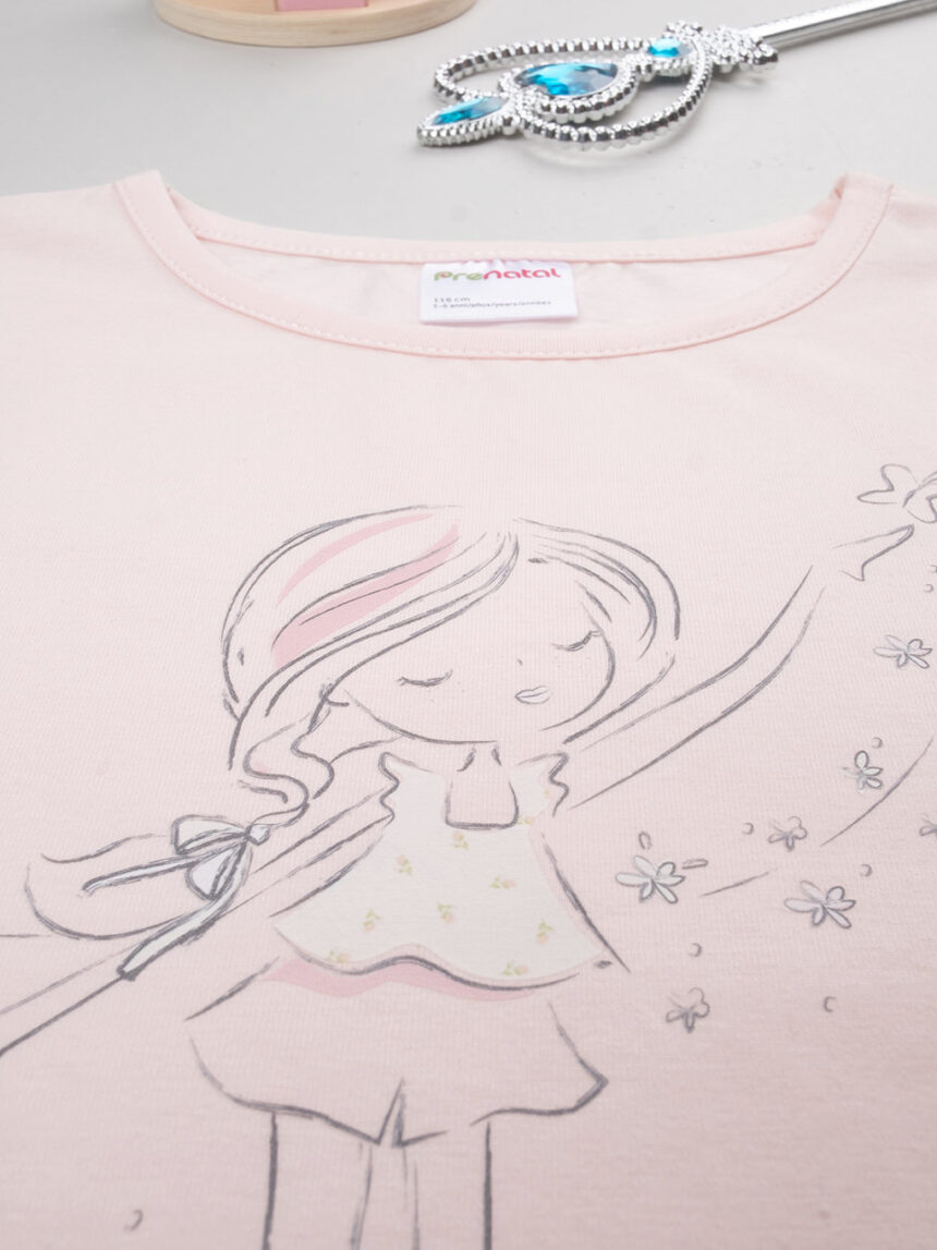 παιδικό t-shirt ροζ nature για κορίτσι - Prénatal