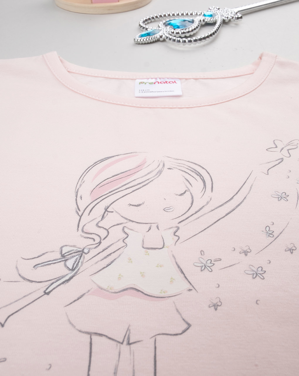 παιδικό t-shirt ροζ nature για κορίτσι - Prénatal