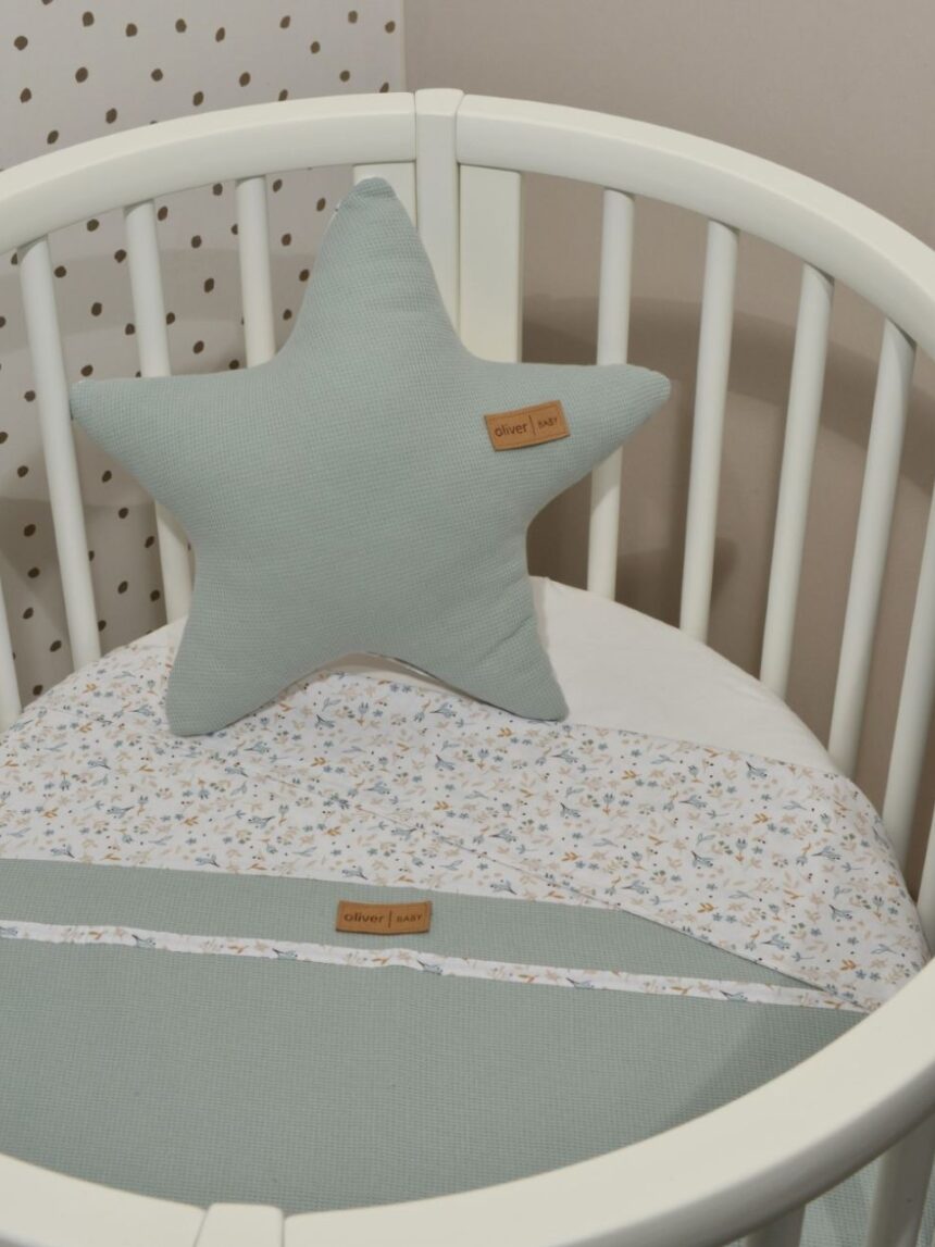 Baby oliver καλοκαιρινή κουβέρτα διπλής όψης 75x95 σχέδιο 403 μέντα 46-6721/403 - BABY OLIVER