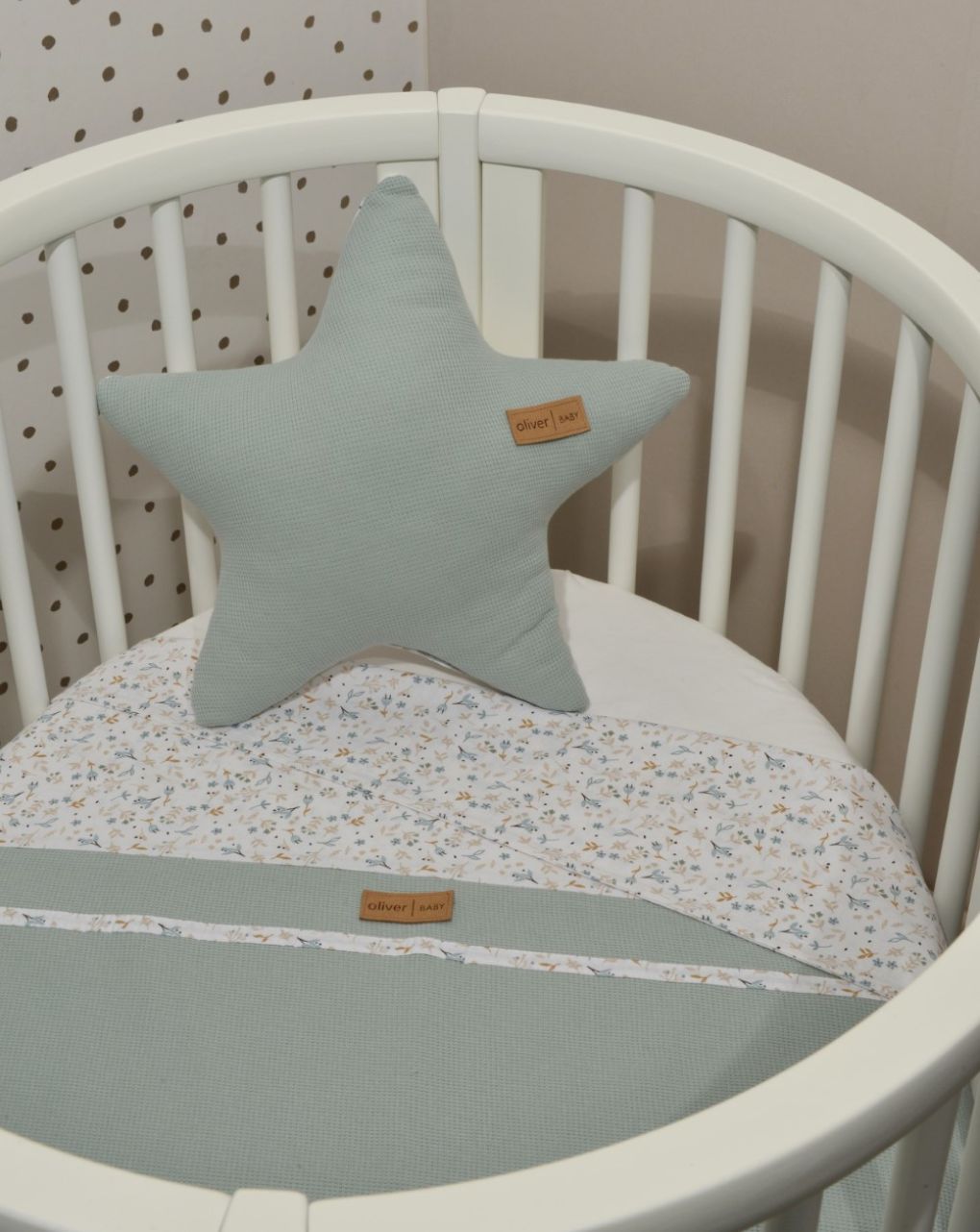 Baby oliver καλοκαιρινή κουβέρτα διπλής όψης 75x95 σχέδιο 403 μέντα 46-6721/403