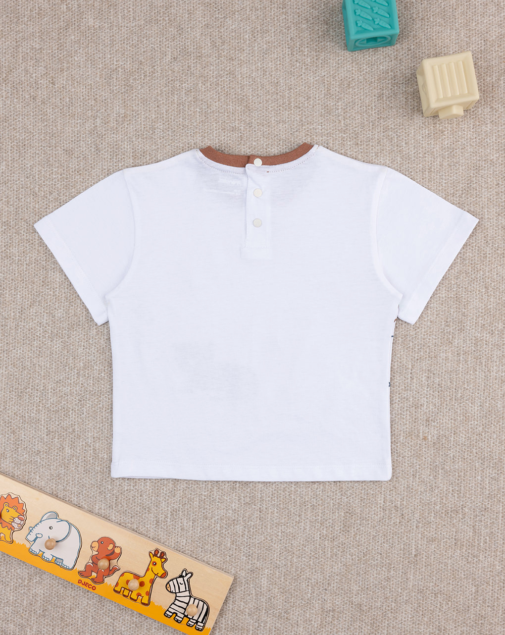 βρεφικό t-shirt λευκό/καφέ savana για αγόρι - Prénatal