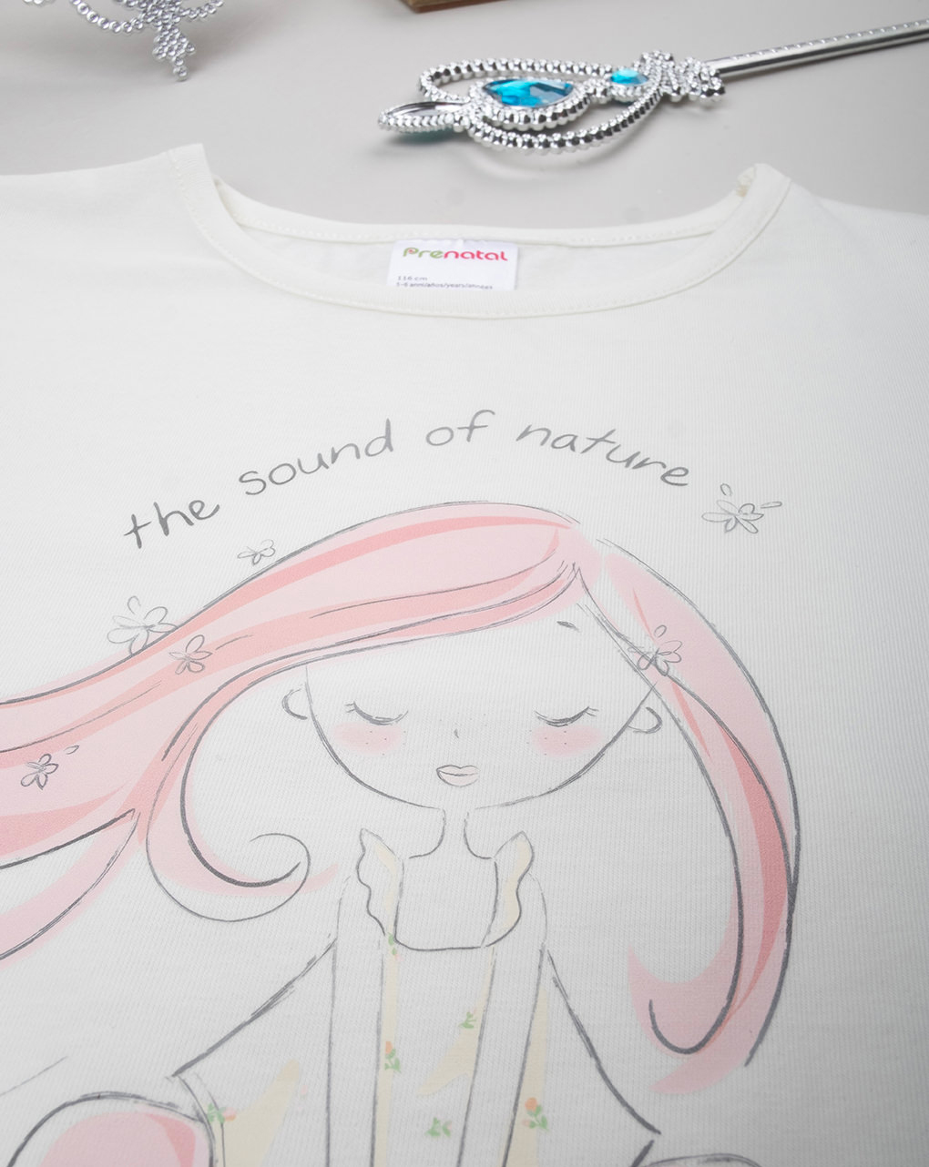 παιδικό t-shirt λευκό nature για κορίτσι - Prénatal