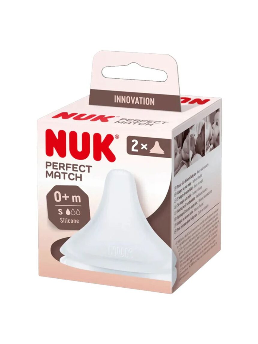 Nuk θηλές 2τμχ perfect match σιλικόνης s 0m+ 10124028 - Nuk