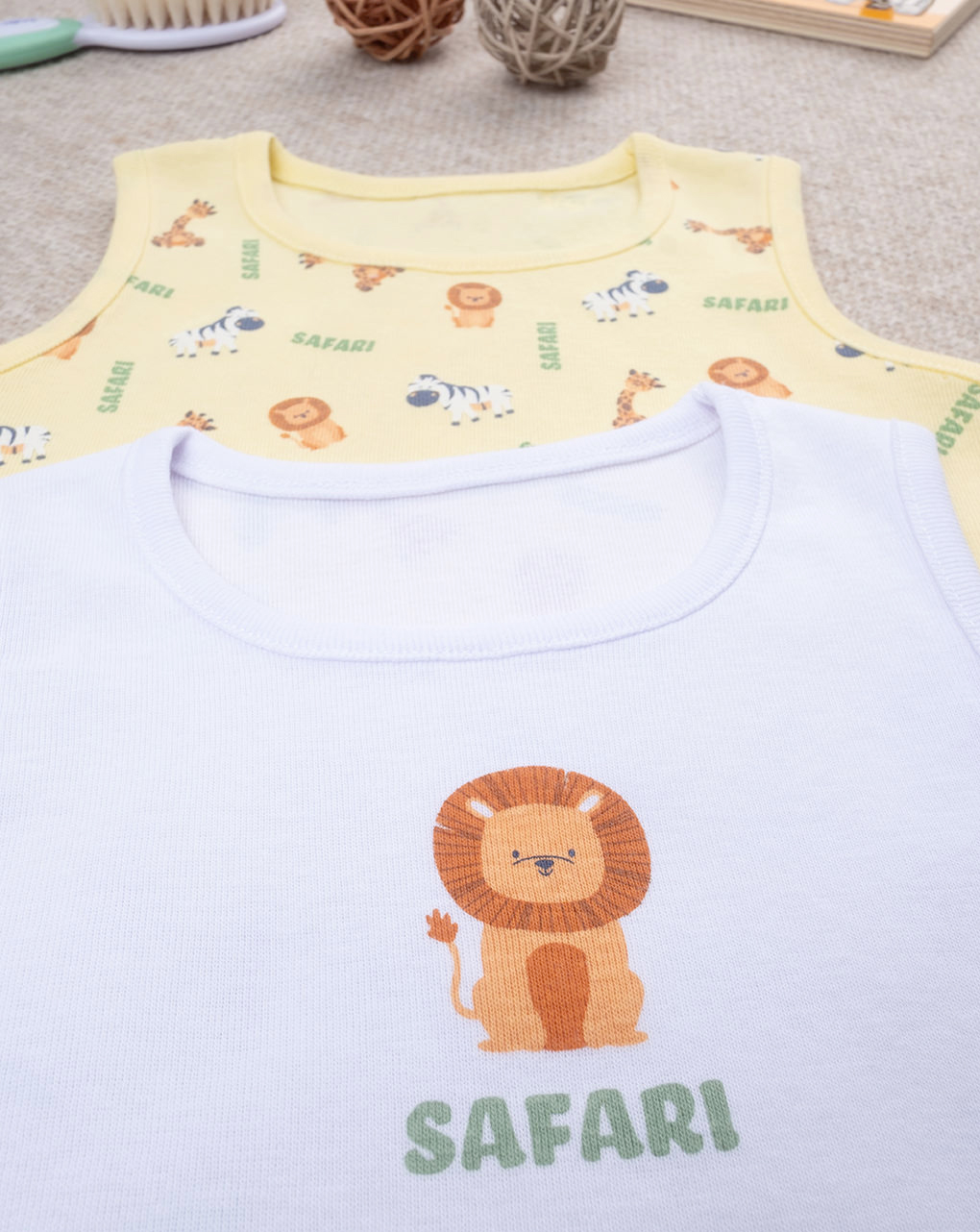 βρεφικά κορμάκια αμάνικα safari πακέτο x2 για αγόρι - Prénatal