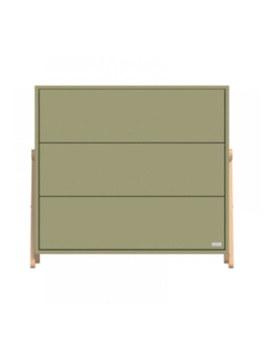 Casababy palmer olive βρεφική συρταριέρα με 3 συρτάρια 590356 - CASABABY