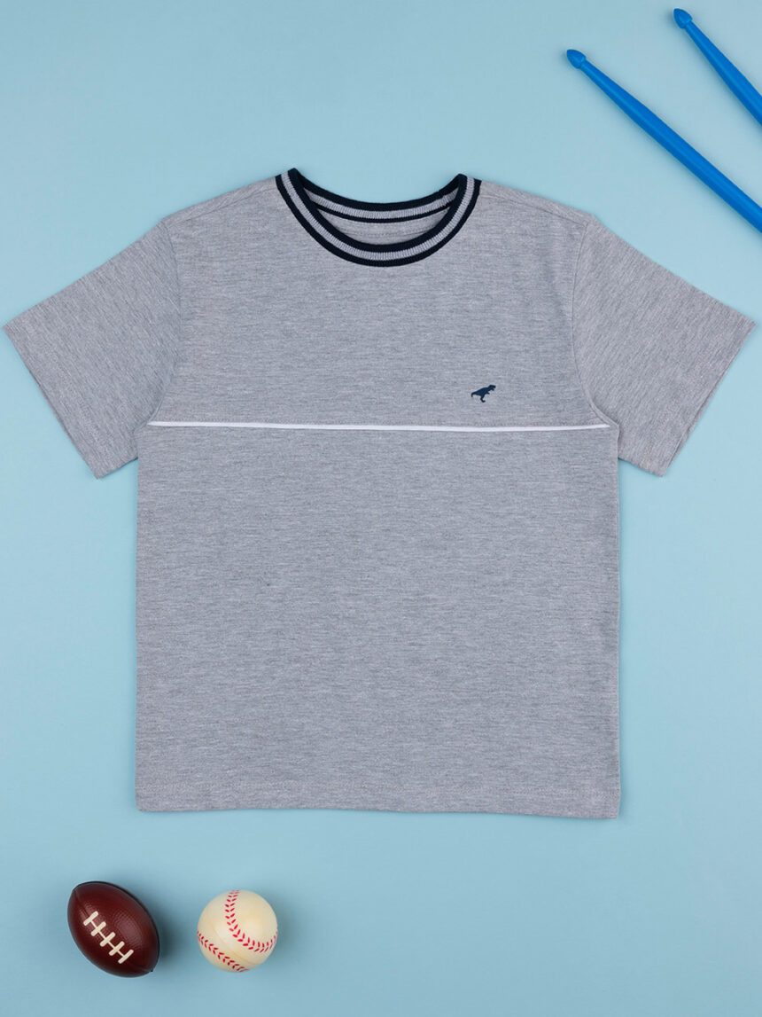 παιδικό t-shirt γκρι με δεινόσαυρο για αγόρι - Prénatal