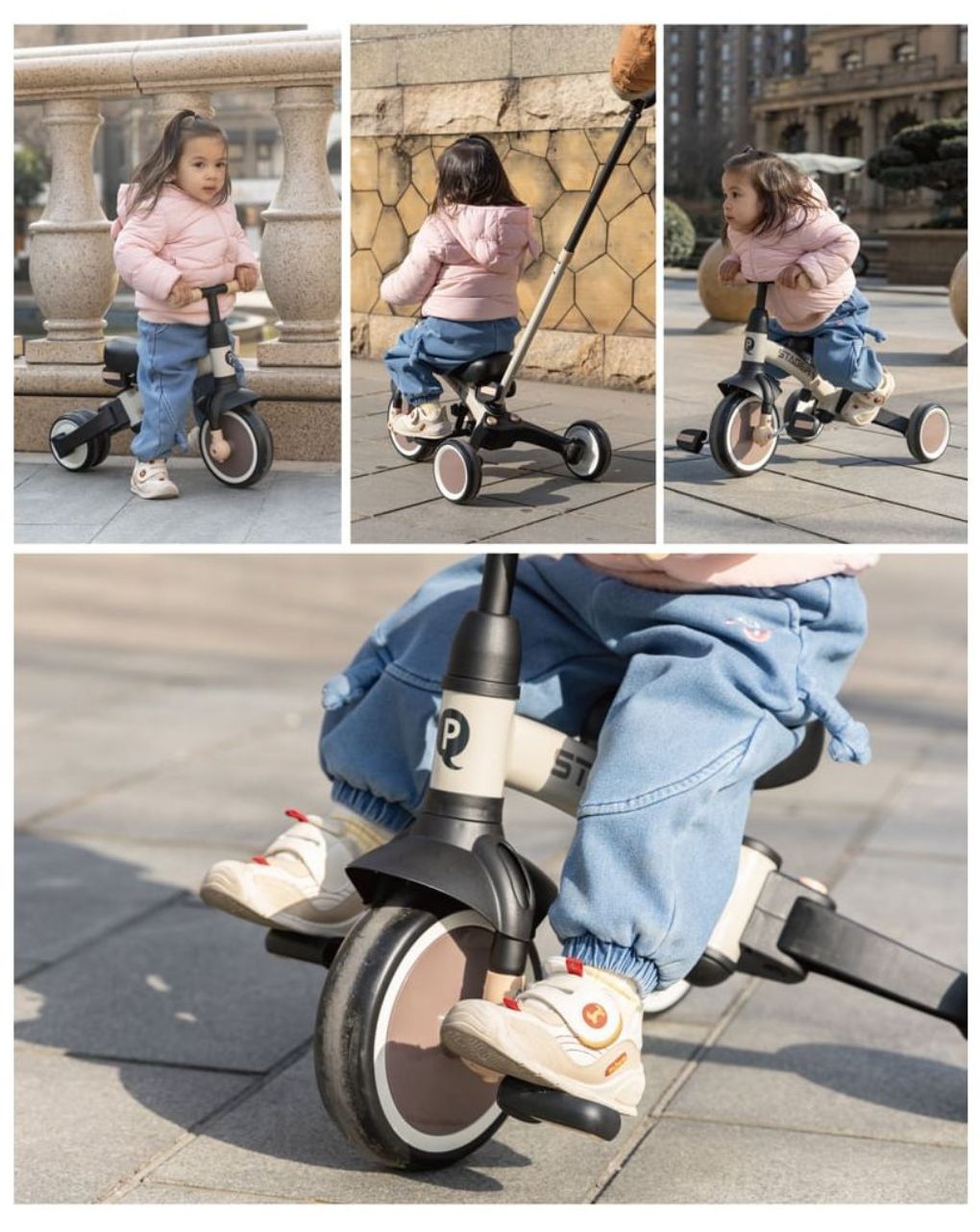 Qplay ποδήλατο τρίκυκλο stager 3in1 pink 01-1212075-05 - QPLAY