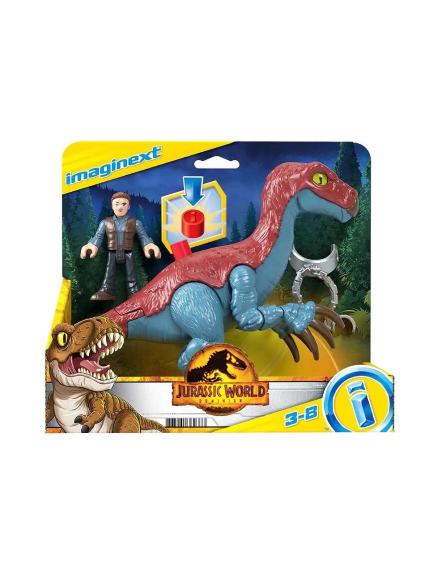 Mattel imaginext jurassic world 3 δεινόσαυρος και φιγούρα gvv65 - Jurassic World