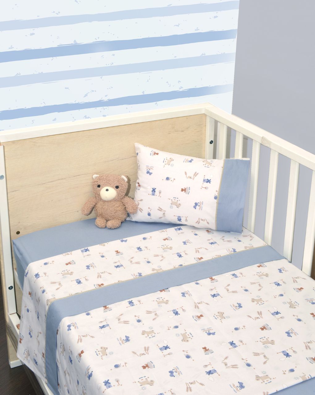 Baby oliver σετ σεντόνια κούνιας 110x170 σχέδιο 414 ραφ 46-6706/414