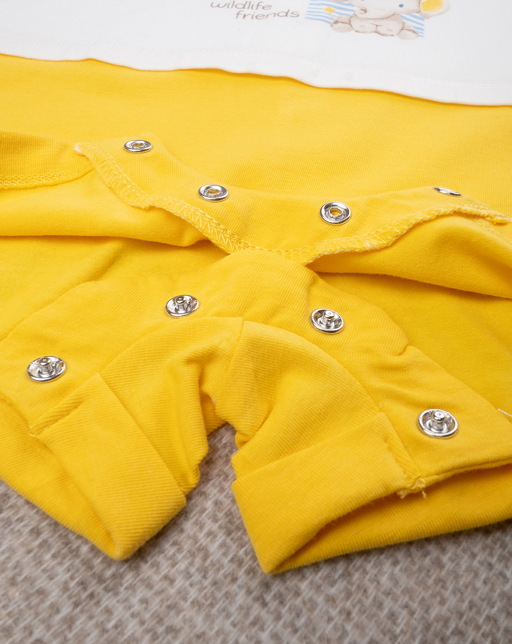 βρεφικό φορμάκι κίτρινο/λευκό safari για αγόρι - Prénatal