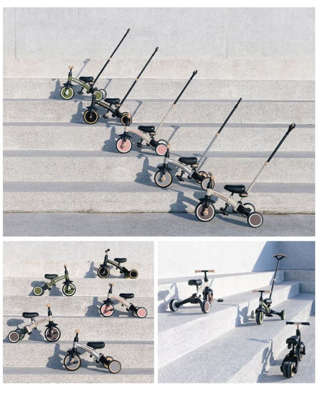 Qplay ποδήλατο τρίκυκλο stager 3in1 brown 01-1212075-03 - QPLAY