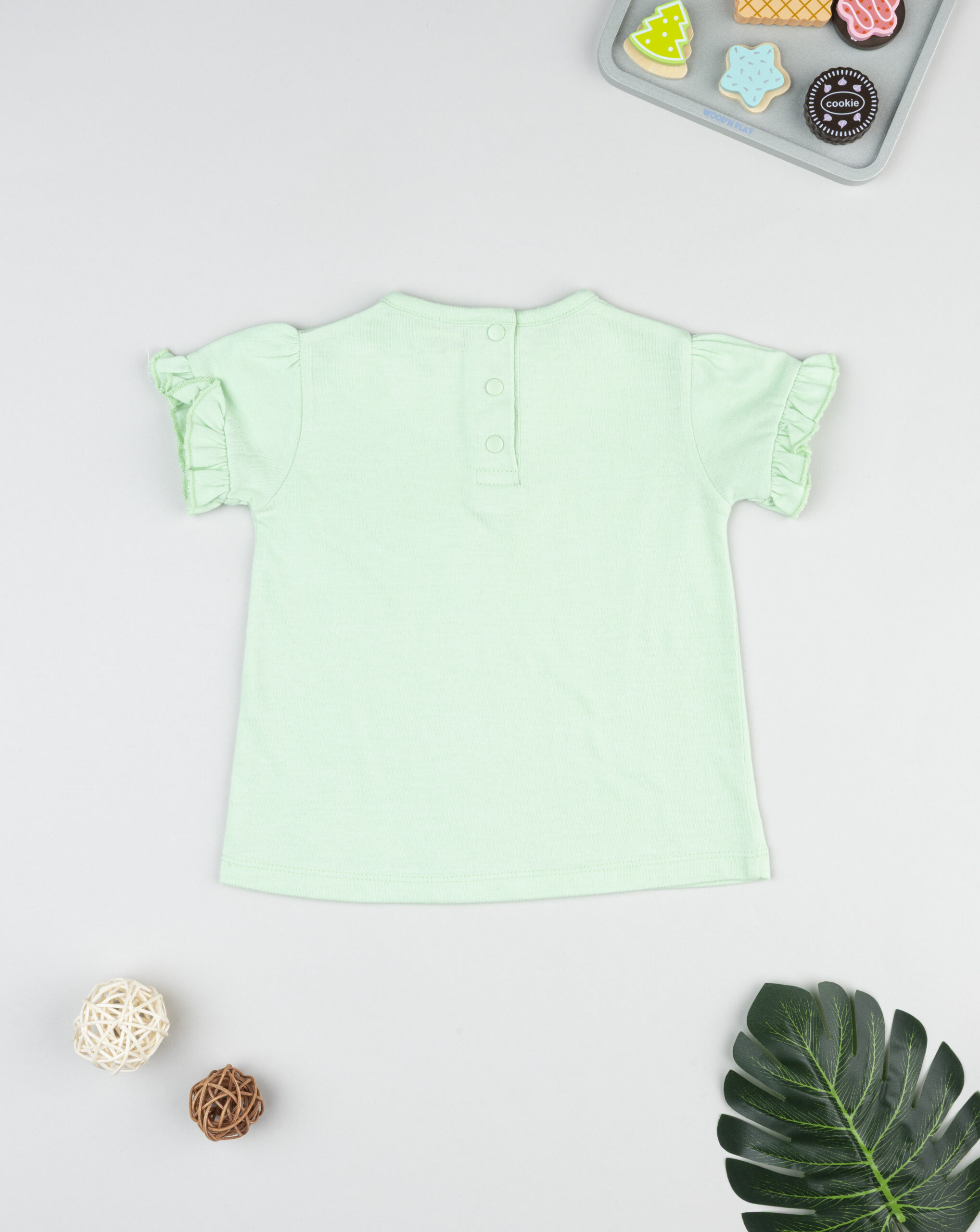 βρεφικό t-shirt πράσινο με φράουλες για κορίτσι - Prénatal