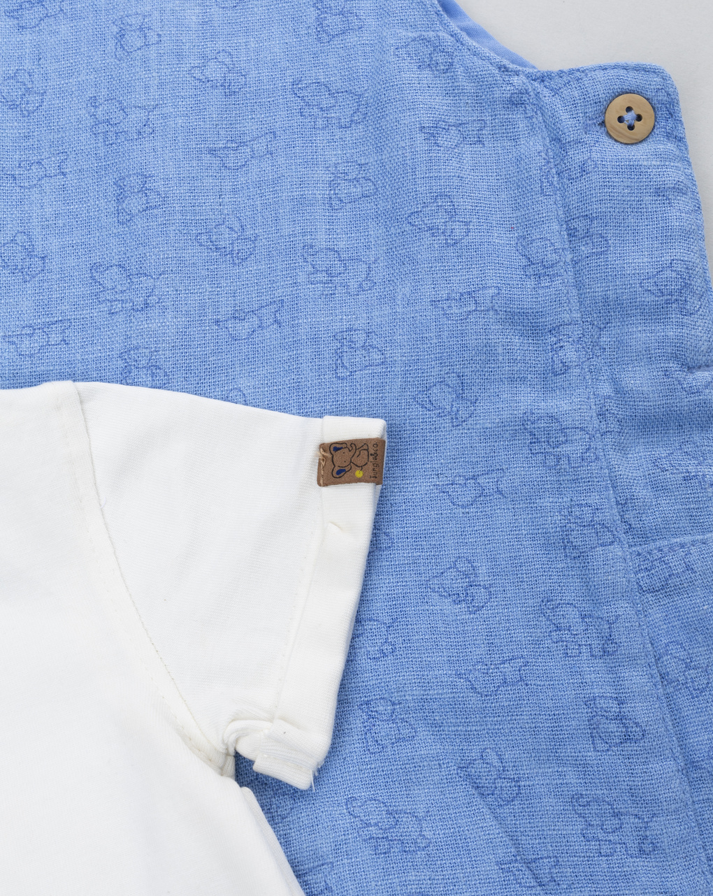 βρεφικό σετ t-shirt και σαλοπέτα με ελεφαντάκια για αγόρι - Prénatal