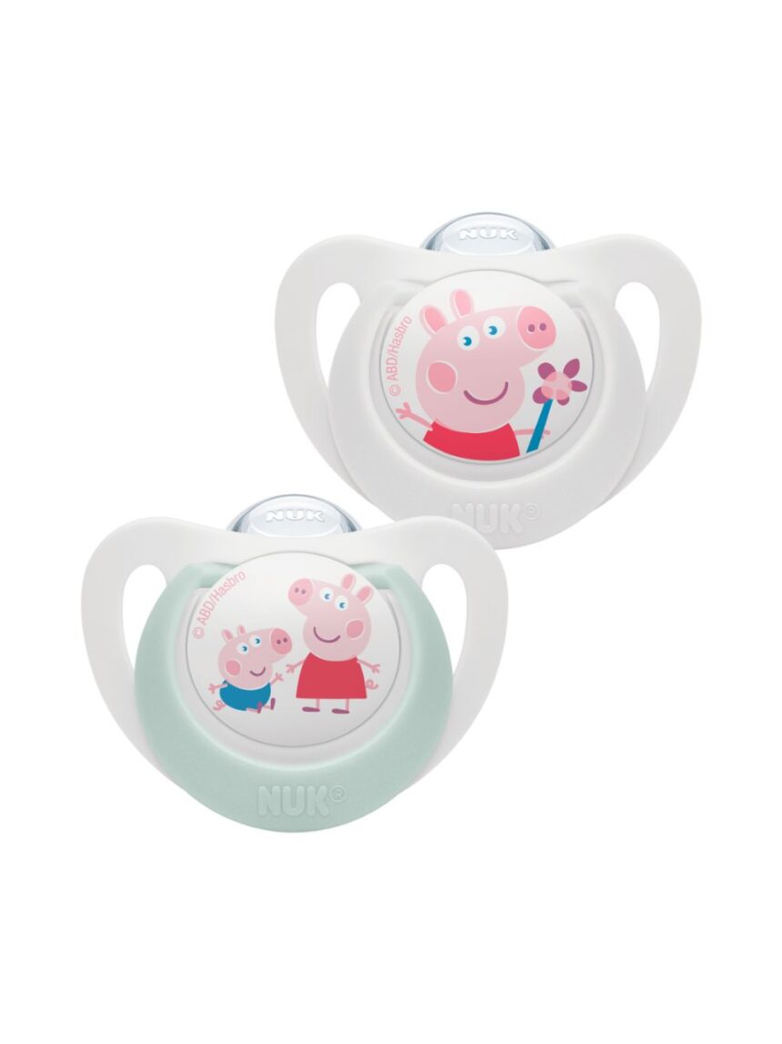 Nuk πιπίλα σιλικόνης star 2τμχ 6-18m peppa pig 10176335 - Nuk