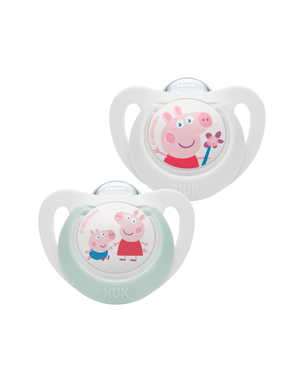 Nuk πιπίλα σιλικόνης star 2τμχ 6-18m peppa pig 10176335 - Nuk
