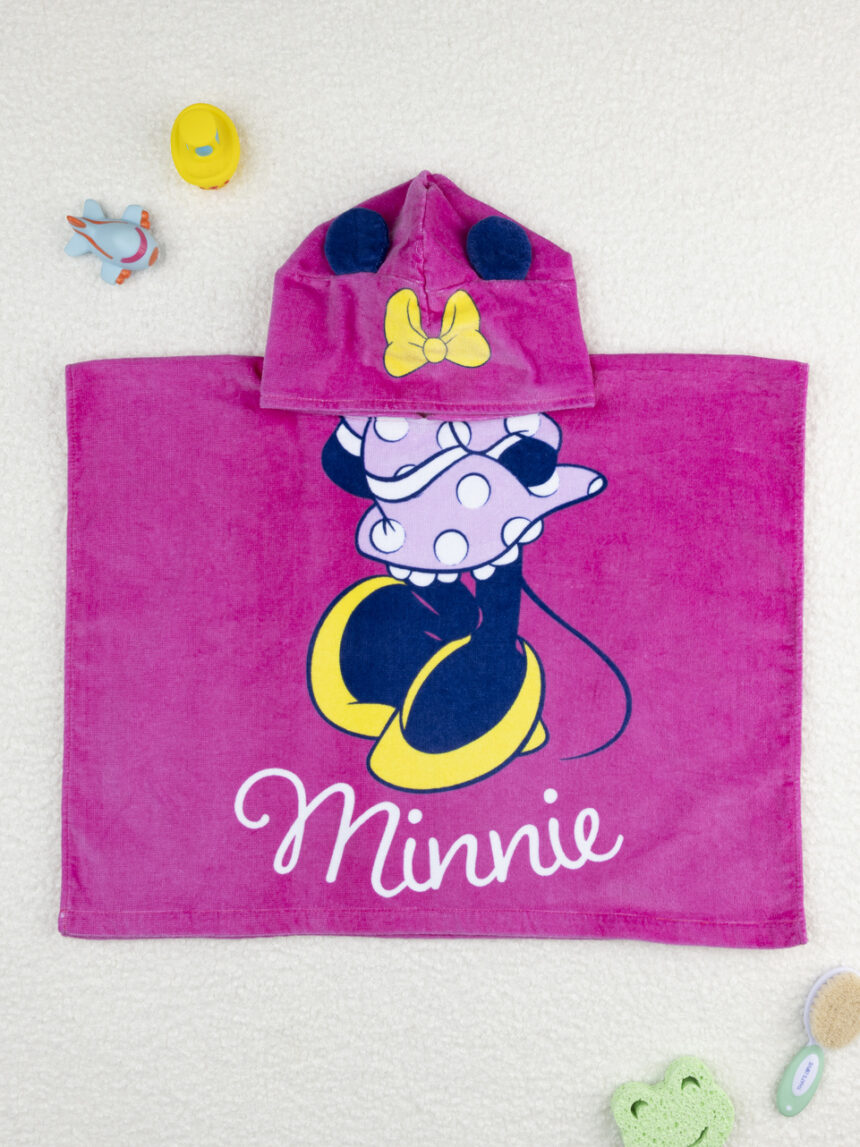 βρεφικό πόντσο θαλάσσης μωβ minnie για κορίτσι - Prénatal