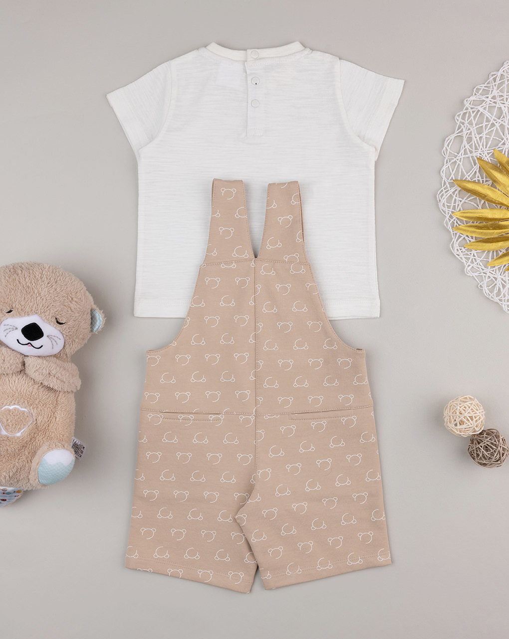 βρεφικό σετ t-shirt και σαλοπέτα teddies για αγόρι - Prénatal