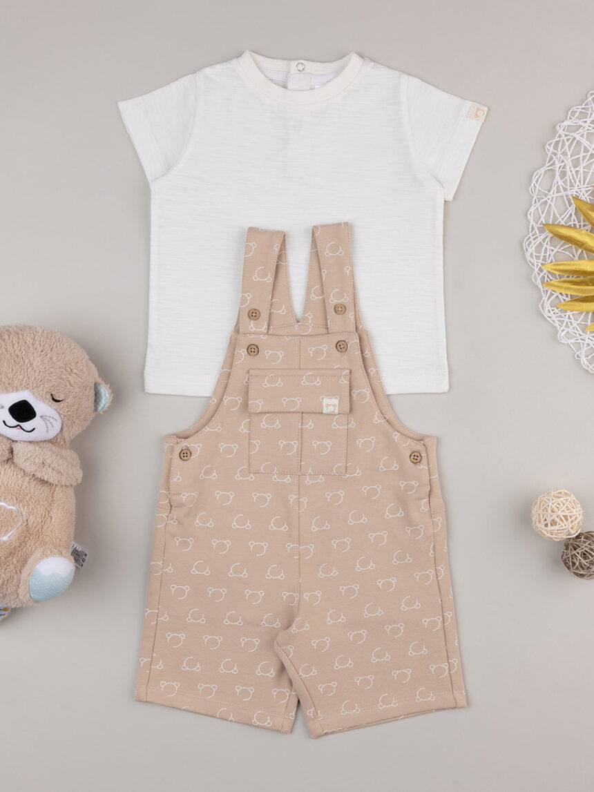 βρεφικό σετ t-shirt και σαλοπέτα teddies για αγόρι - Prénatal