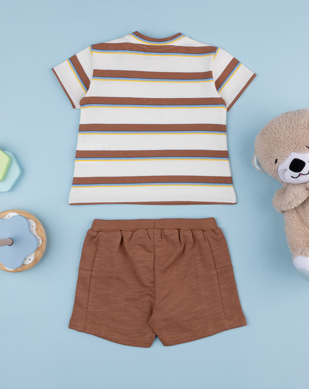 βρεφικό σετ t-shirt και σορτσάκι safari για αγόρι - Prénatal