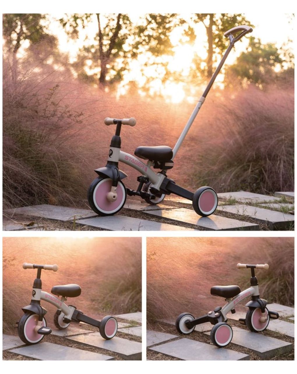 Qplay ποδήλατο τρίκυκλο stager 3in1 silver 01-1212075-04 - QPLAY