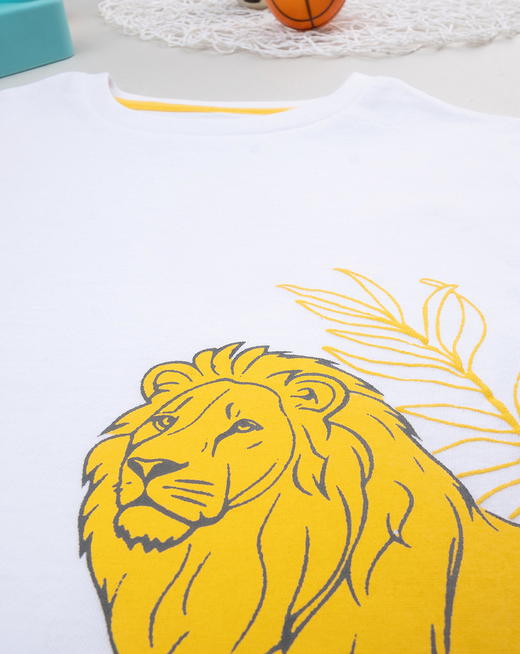 παιδικό t-shirt λευκό/κίτρινο savana για αγόρι - Prénatal