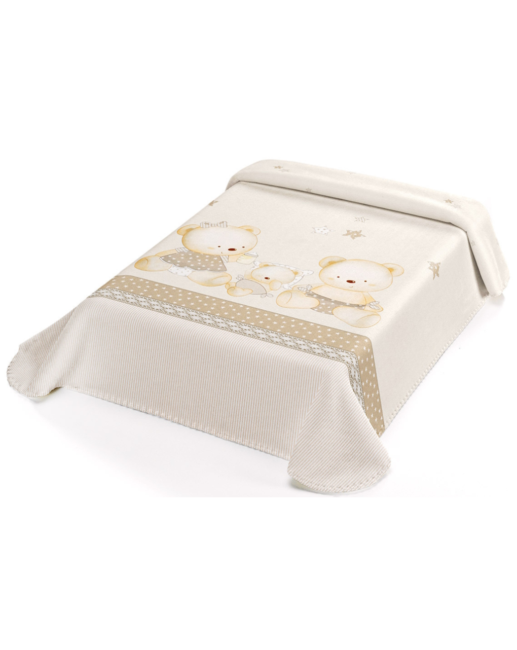 ο κόσμος του μωρού κουβέρτα βελουτέ πολυεστερική 80x110 εκρού 08023