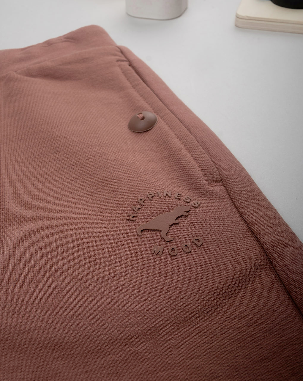 παιδική βερμούδα καφέ dino για αγόρι - Prénatal