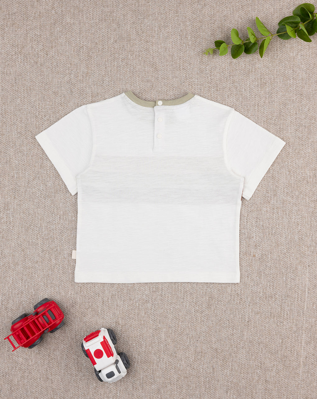 βρεφικό t-shirt λευκό ριγέ για αγόρι - Prénatal