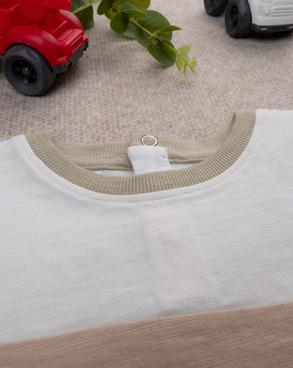 βρεφικό t-shirt λευκό ριγέ για αγόρι - Prénatal