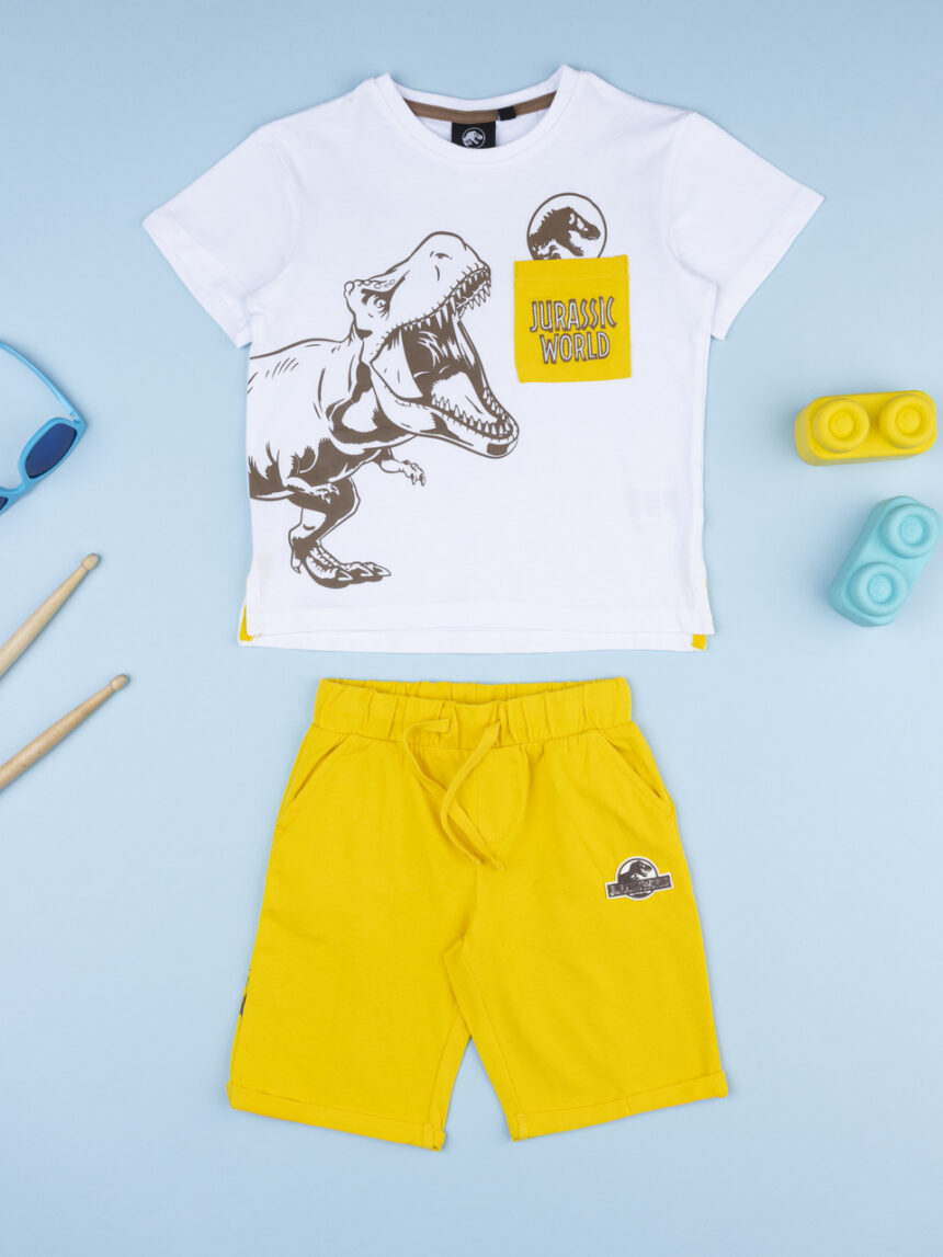 παιδικό σετ t-shirt και σορτσάκι jurassic world για αγόρι - Prénatal