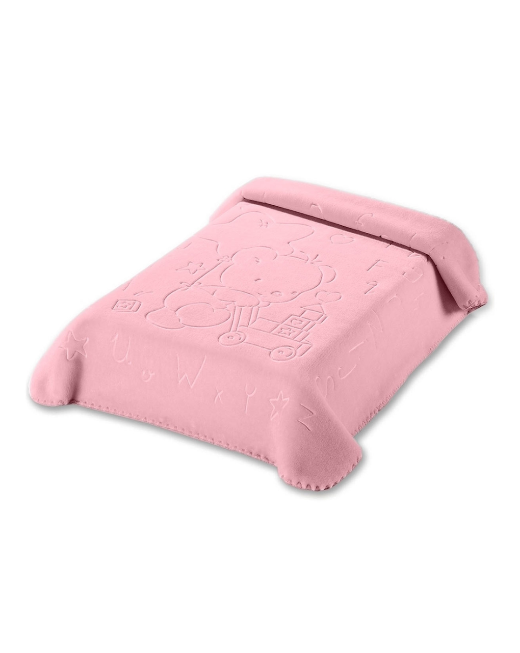 ο κόσμος του μωρού κουβέρτα βελουτέ πολυεστερική 80x110 ροζ 08051