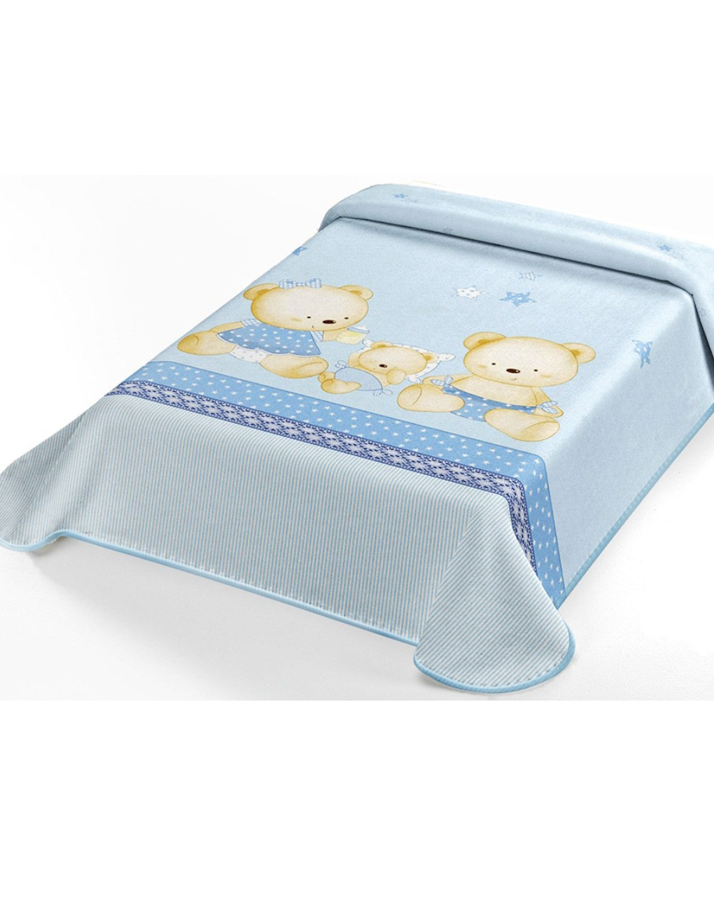 ο κόσμος του μωρού κουβέρτα βελουτέ πολυεστερική 80x110 σιέλ 08022