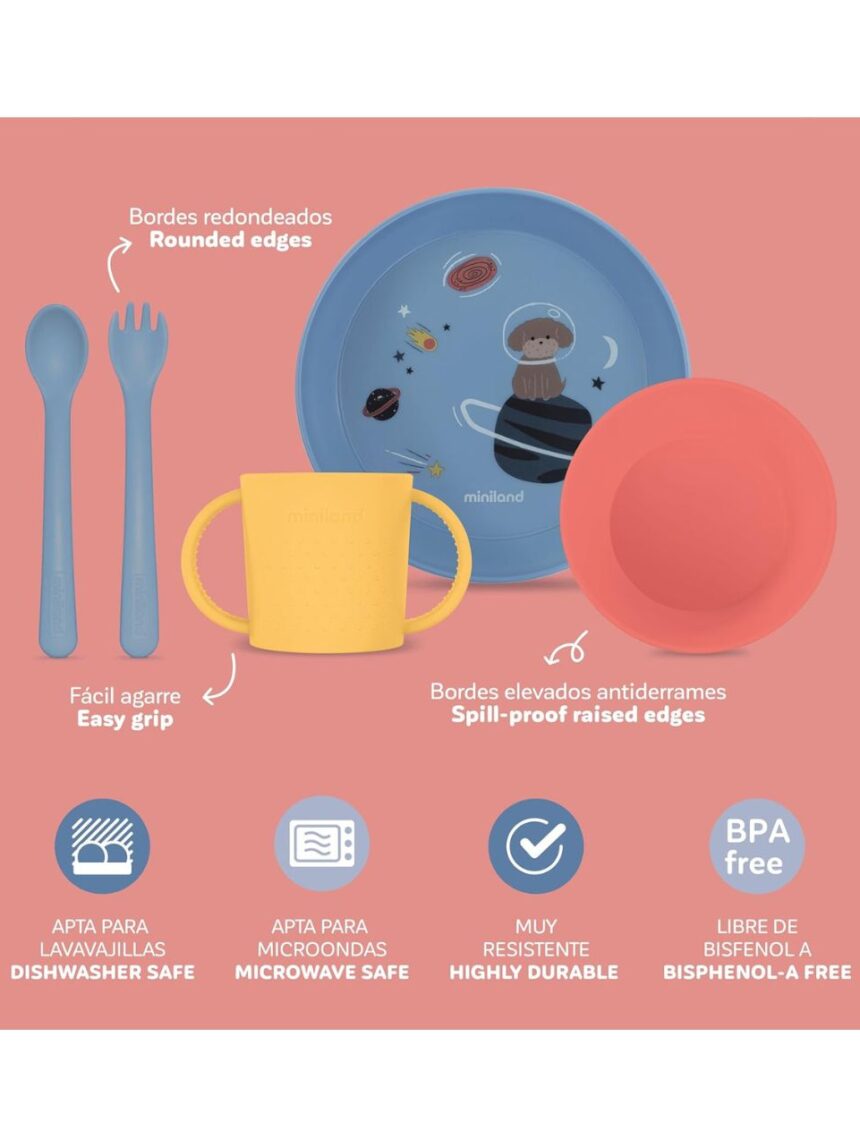 Miniland blw σετ φαγητού explore ml89614 - Miniland