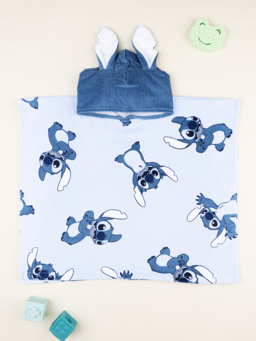 βρεφικό πόντσο θαλάσσης γαλάζιο stitch για αγόρι - Prénatal