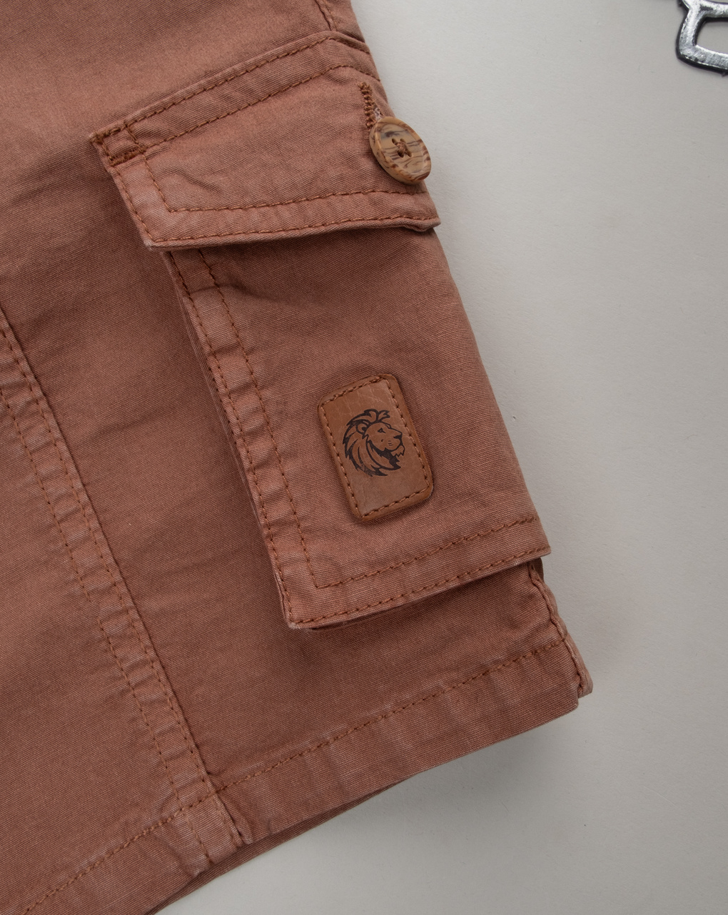 παιδική βερμούδα cargo καφέ για αγόρι - Prénatal