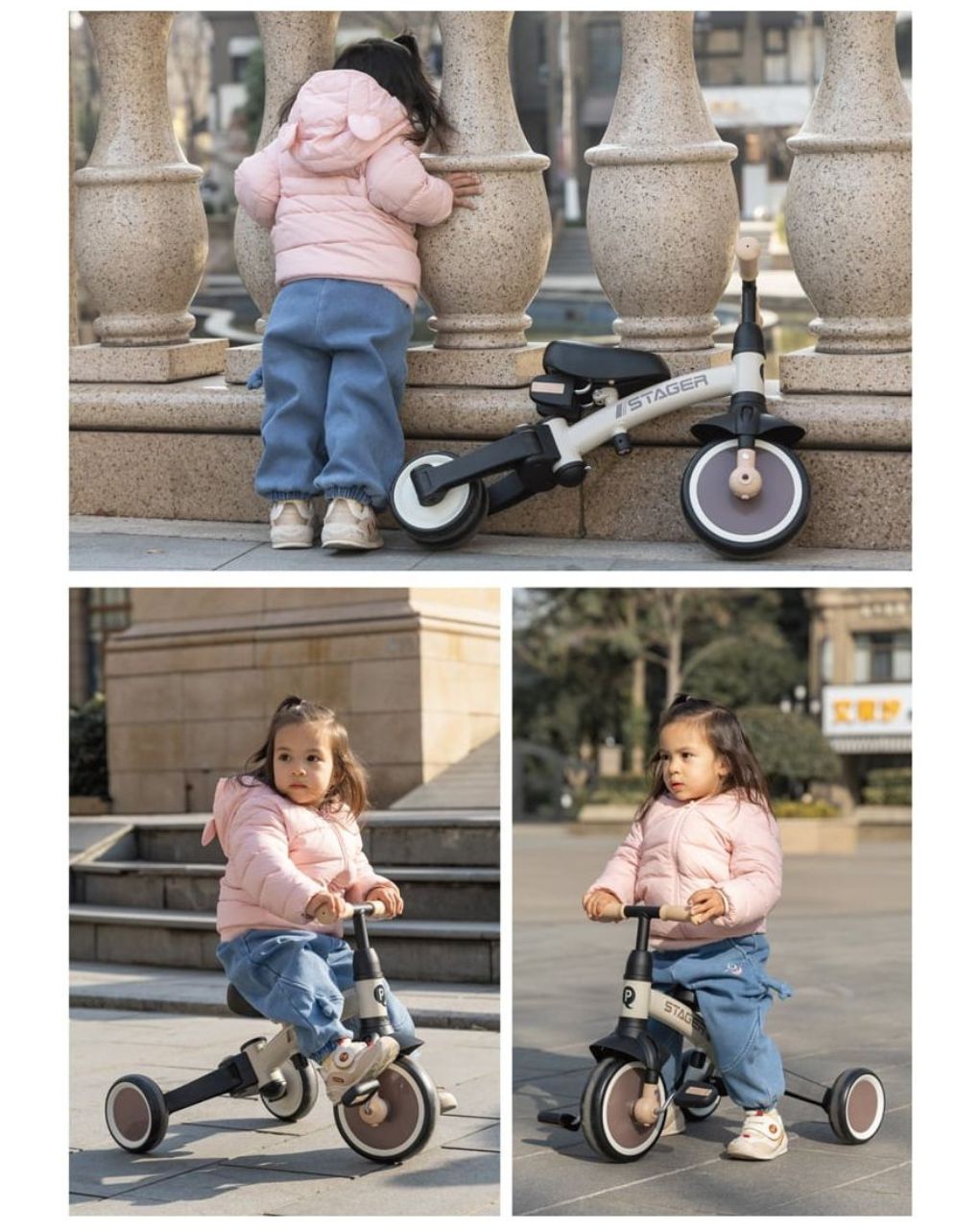 Qplay ποδήλατο τρίκυκλο stager 3in1 silver 01-1212075-04 - QPLAY