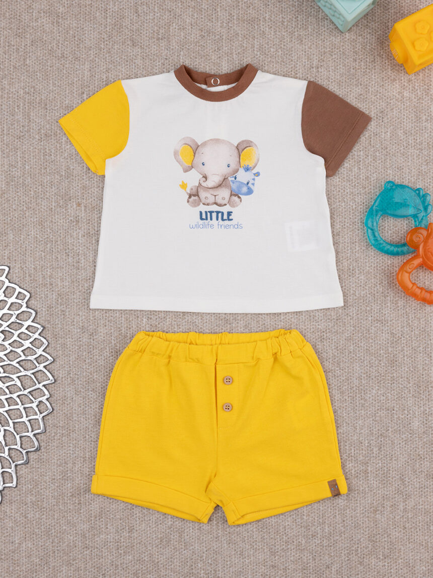 βρεφικό σετ t-shirt και σορτσάκι safari για αγόρι - Prénatal