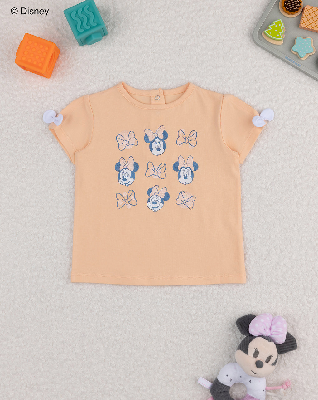 βρεφικό t-shirt πορτοκαλί minnie για κορίτσι - Prénatal
