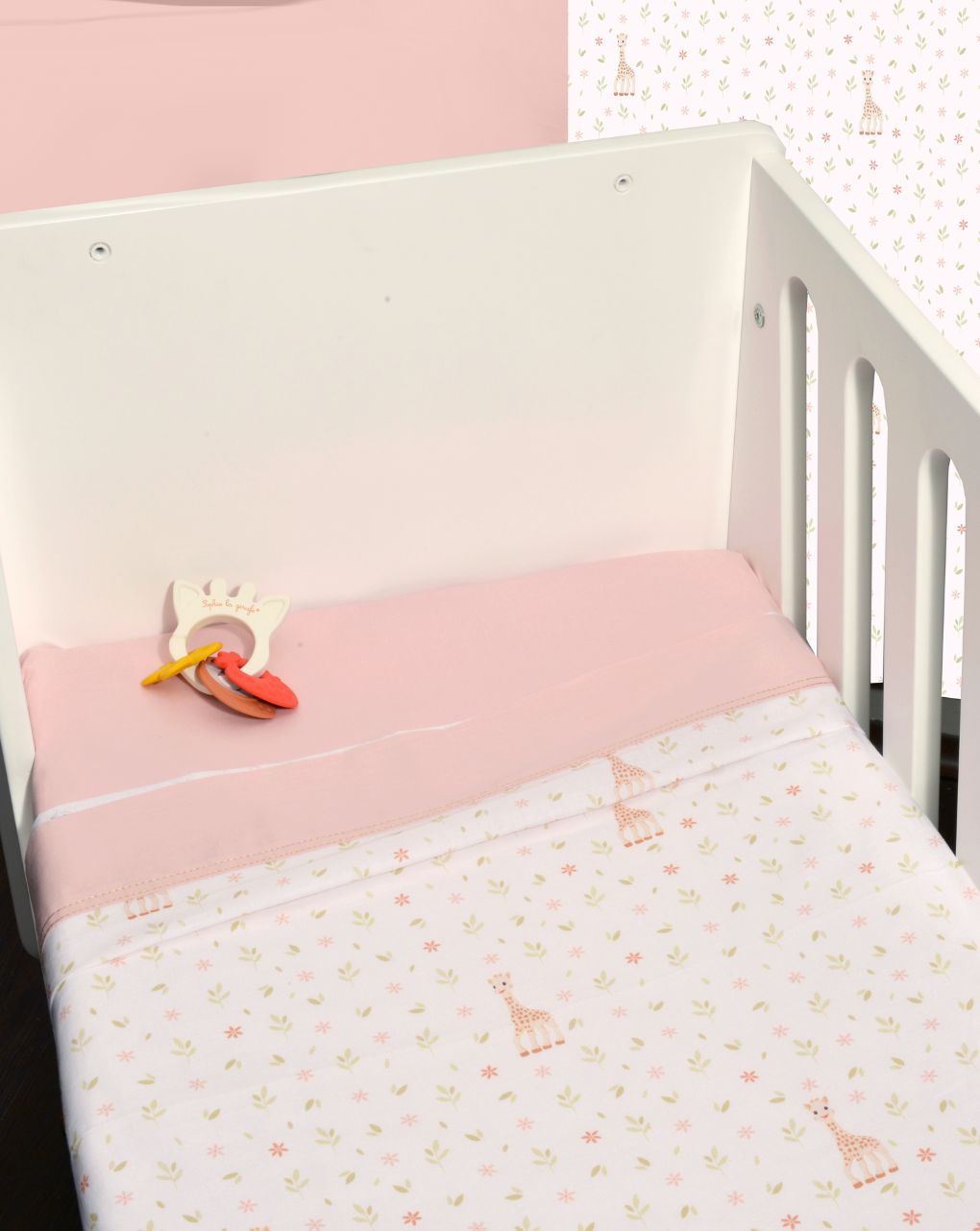 Sophie la girafe σεντόνια λίκνου σετ 2 75x110 σχέδιο 502 46-6704/502