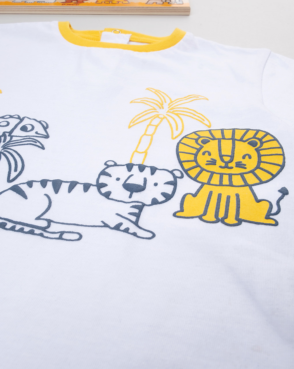 βρεφικό t-shirt λευκό/κίτρινο savana για αγόρι - Prénatal
