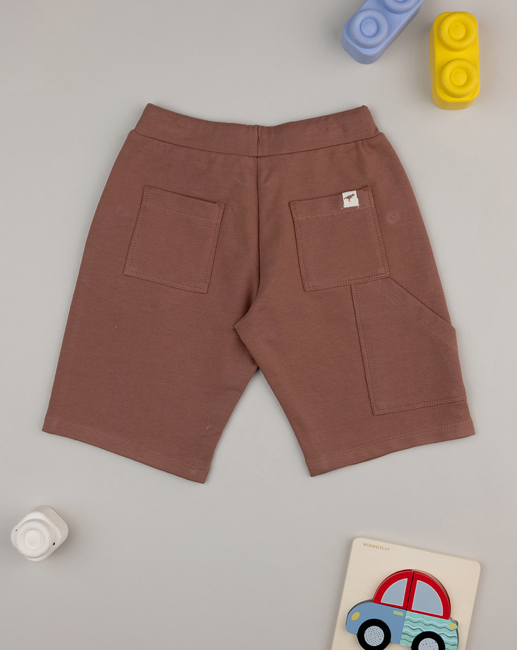 παιδική βερμούδα καφέ dino για αγόρι - Prénatal