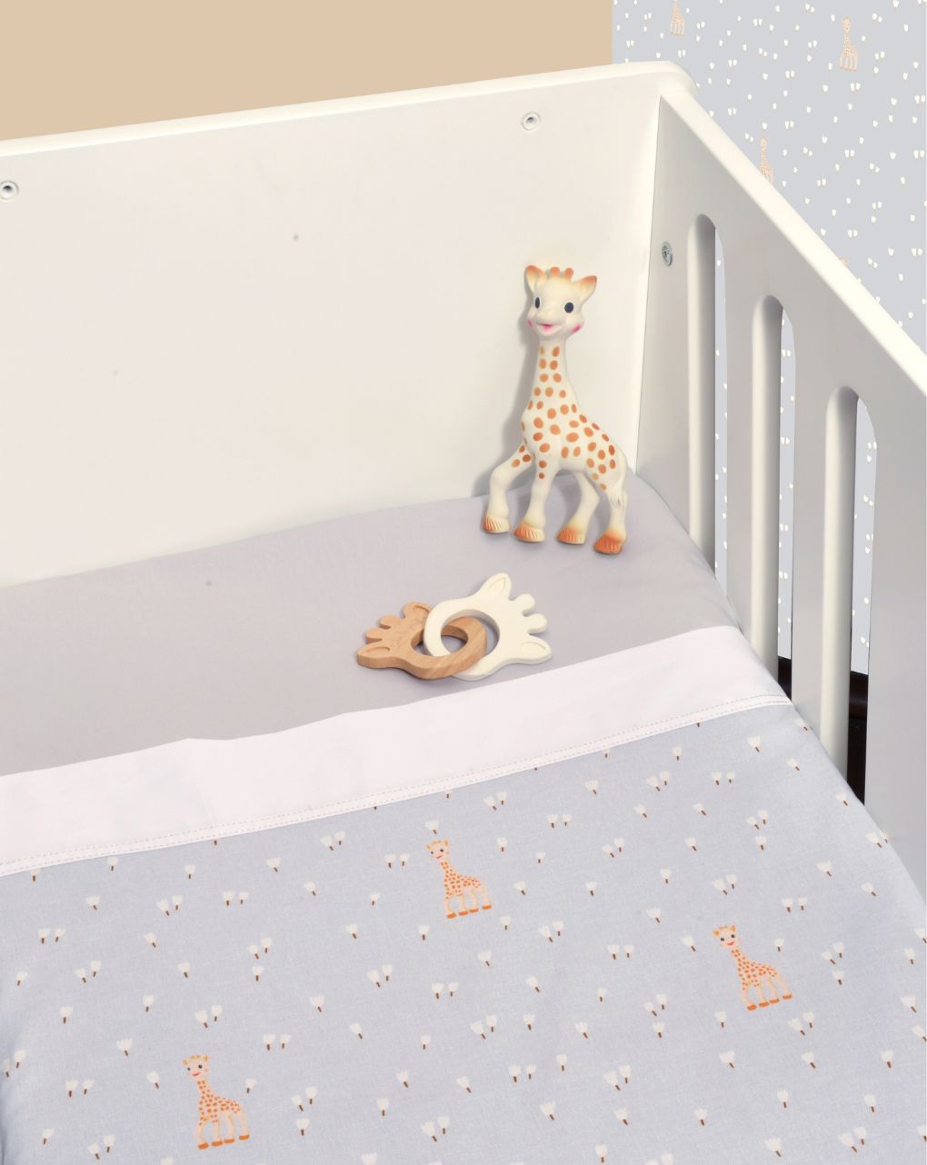 Sophie la girafe σεντόνια λίκνου σετ 2 75x110 σχέδιο 505 46-6704/505 - SOPHIE LA GIRAFE