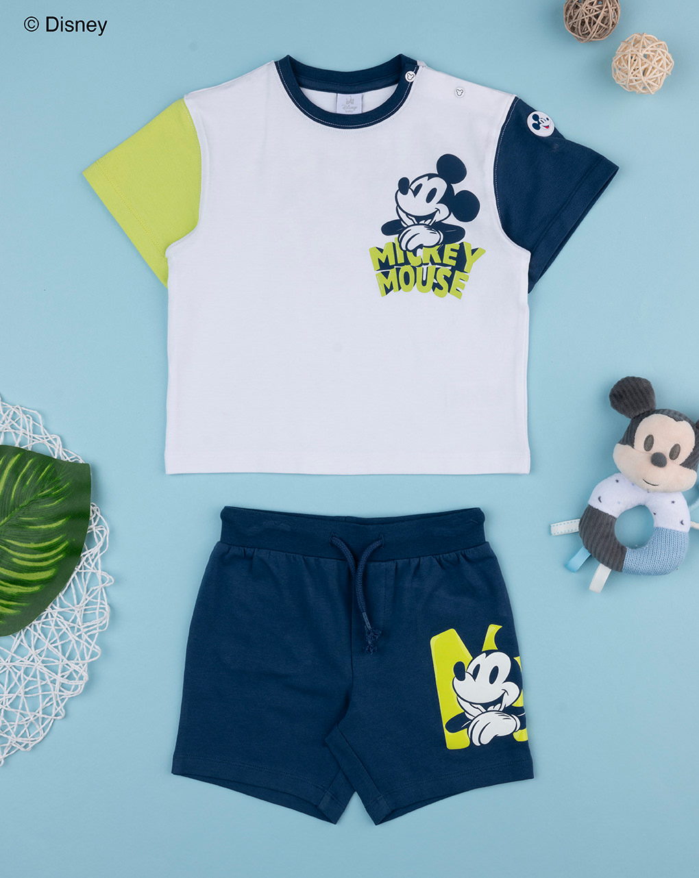 βρεφικό σετ t-shirt και σορτσάκι mickey για αγόρι - Prénatal