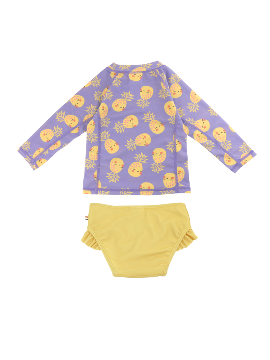 Zoocchini σετ uv μαγιό και μπλούζα pineapple 6 μηνών - 4 ετών zoo16406 - Zoocchini