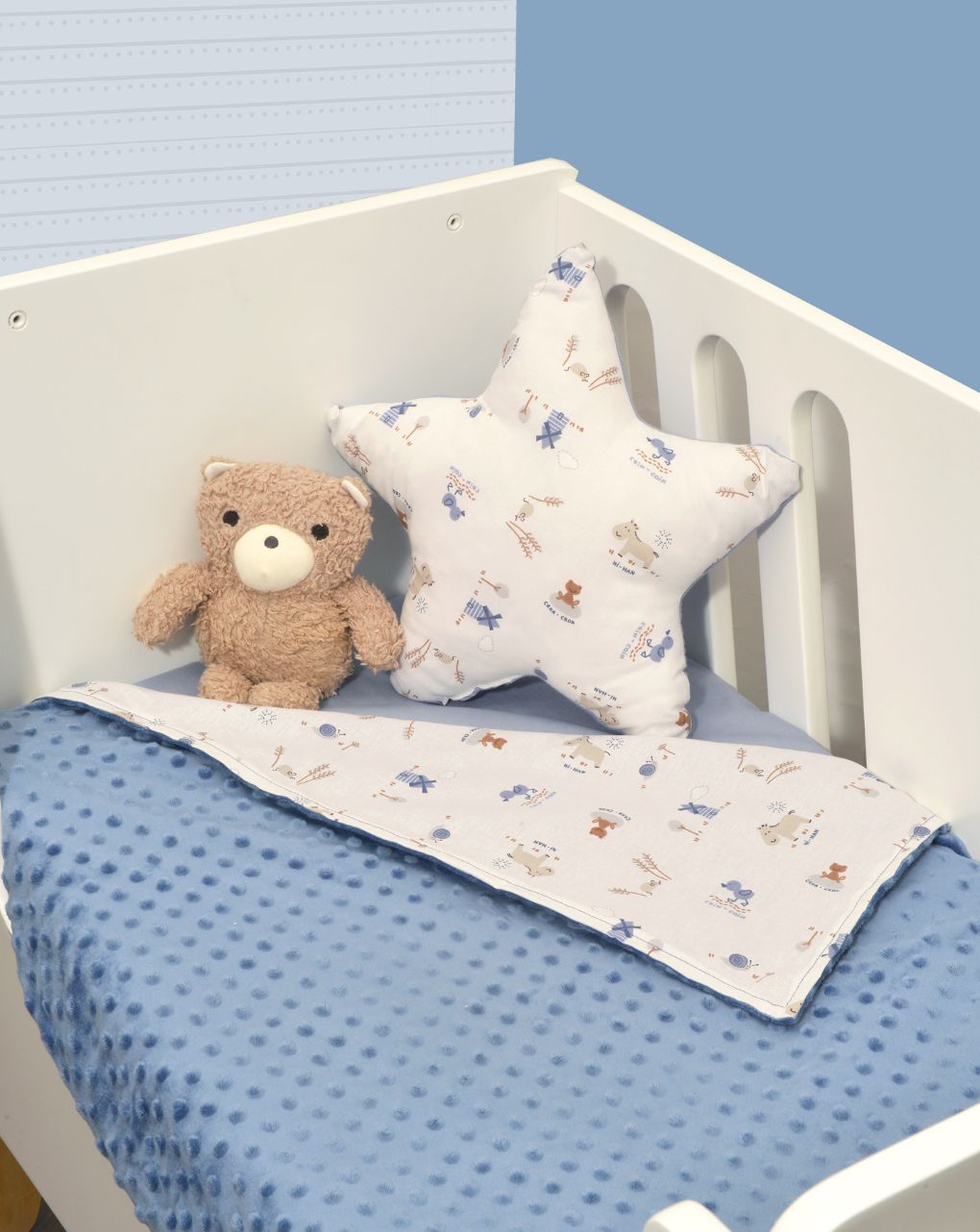 Baby oliver minky κουβέρτα αγκαλιάς διπλής όψης σχέδιο 414 ραφ 75x95 46-6725/414