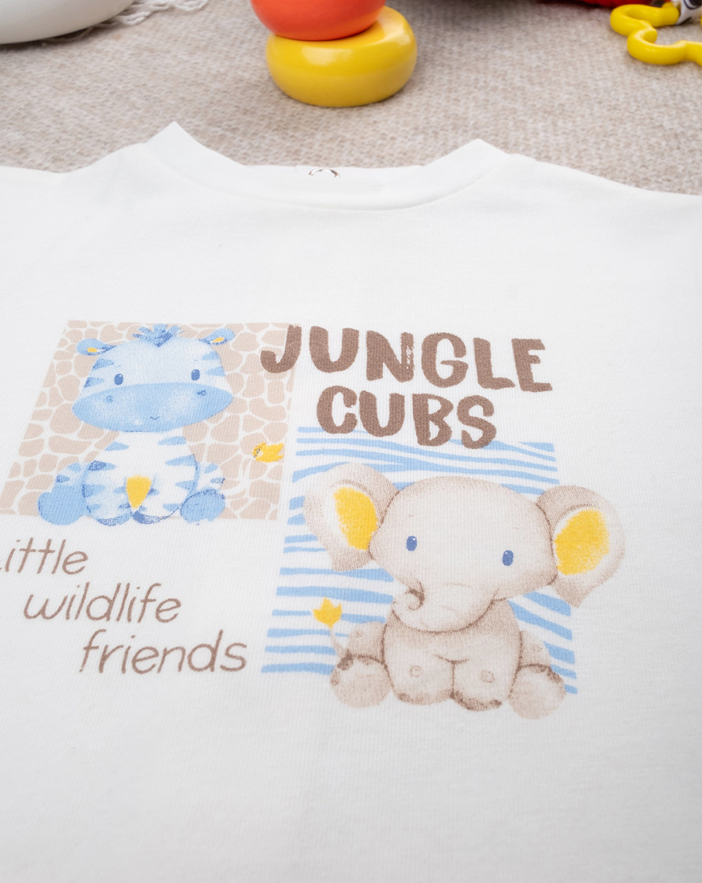 βρεφικό φορμάκι κίτρινο/λευκό safari για αγόρι - Prénatal