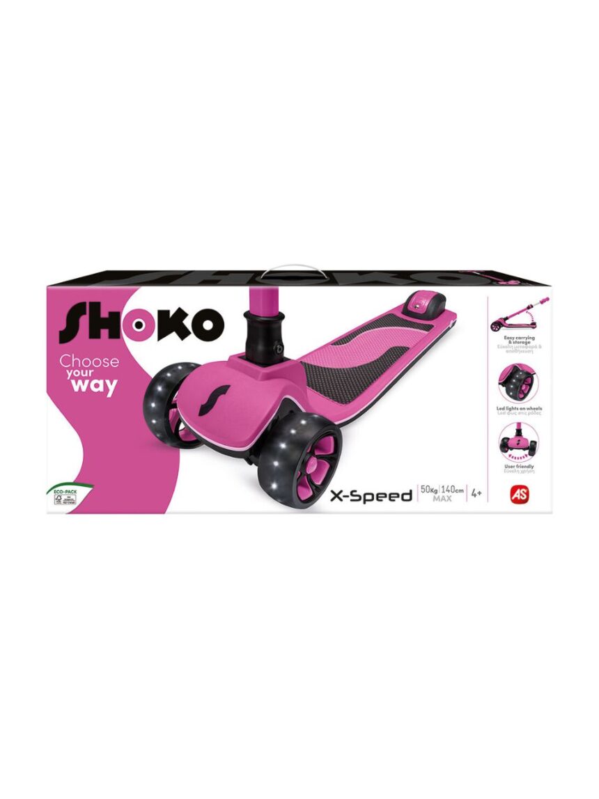 As shoko πατίνι scooter x-speed ροζ 5004-50527 - Shoko
